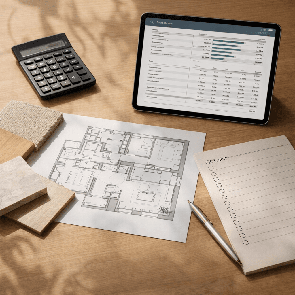 Renovation budget plan with contingency reserve