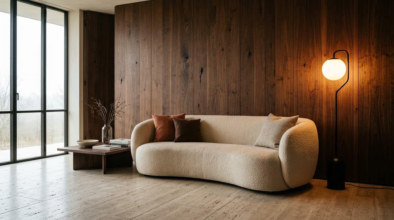 Interior design and renovation trends for 2027: the pushback against sterile spaces, 5 color palettes with exact HEX codes, tactile materials, invisible smart homes, and honest room-by-room budgets. Backed by Sherwin-Williams, Homes & Gardens, Forbes, and NKBA.