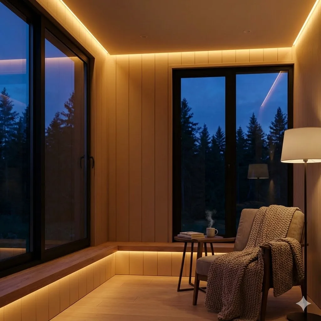 Invisible smart home technology sensors and lighting