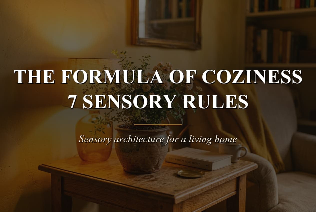 The Formula of Coziness: 7 Sensory Laws. Does your home truly restore you or quietly keep your nervous system in survival mode?