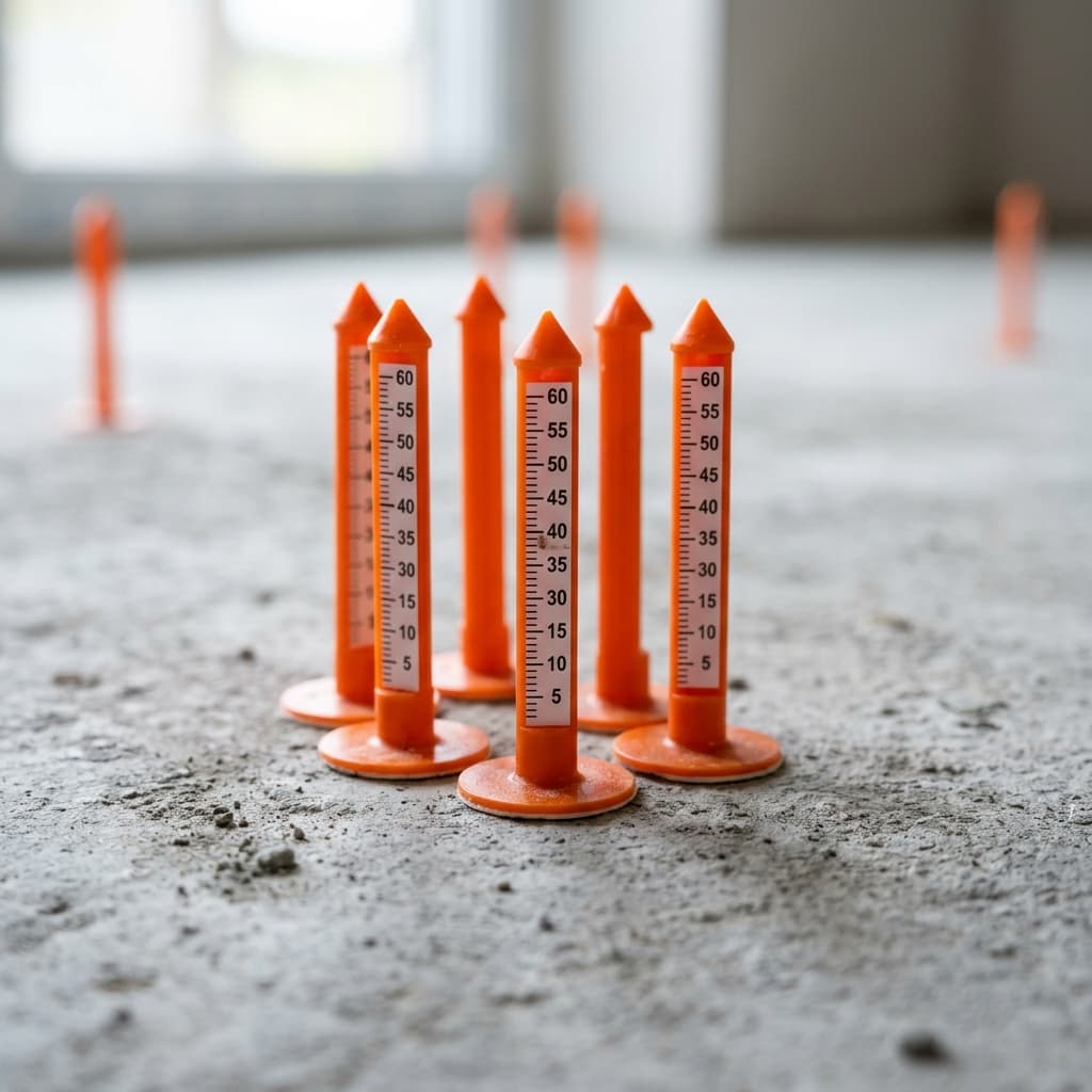 Self-leveling underlayment pins