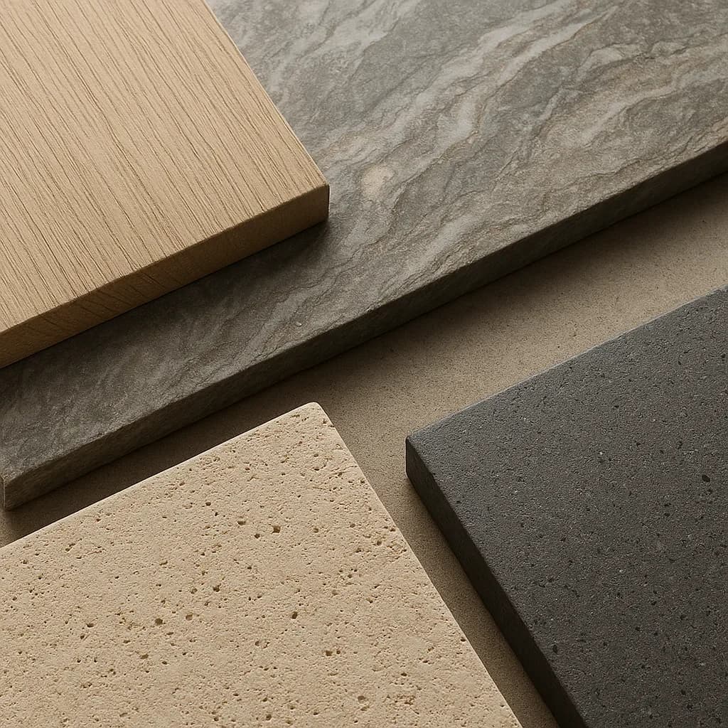 A candid comparison of SPC flooring and porcelain tile in 2026. Heat conductivity under EN, slip resistance under DIN, eco-labels, and interactive calculators.