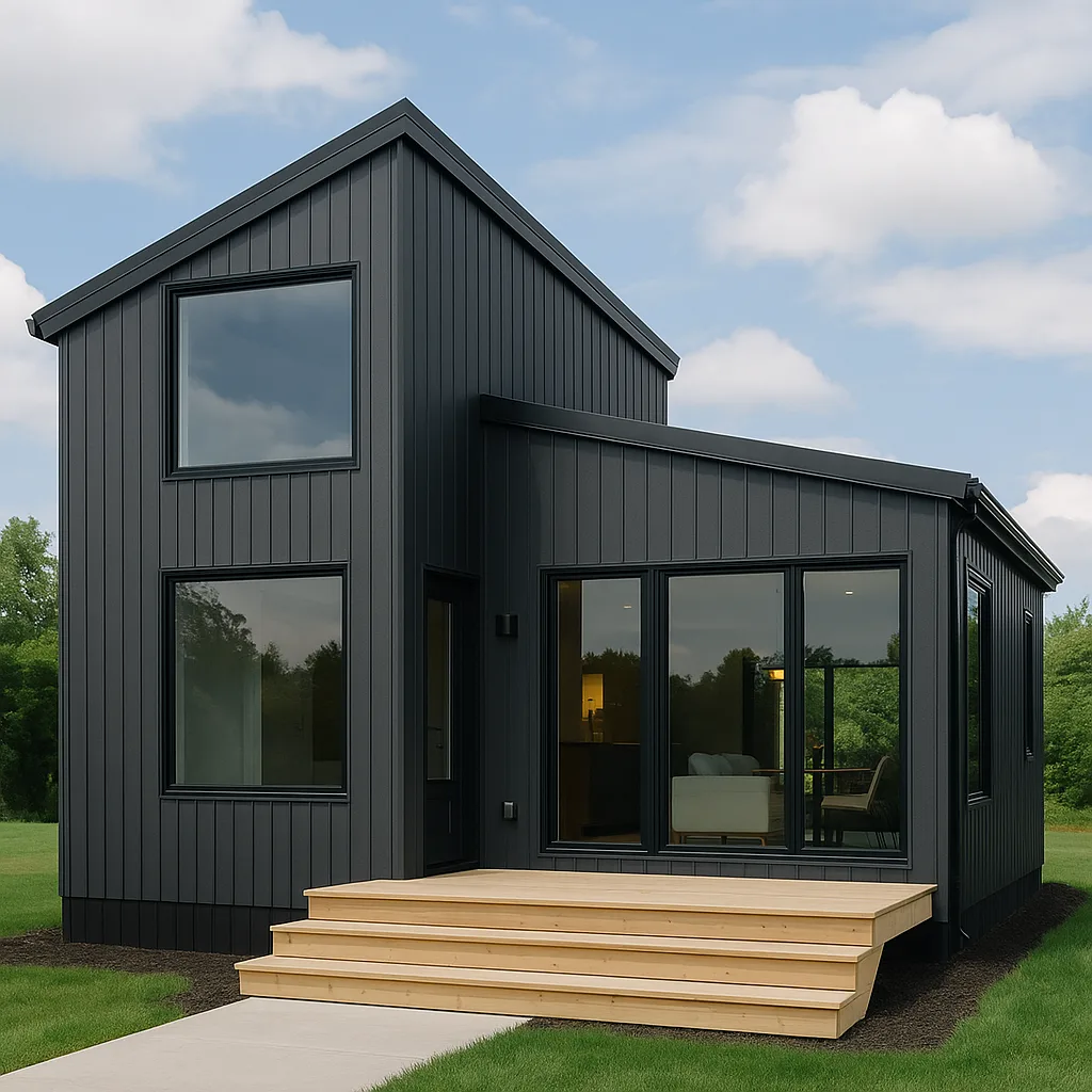 Modern modular home exterior